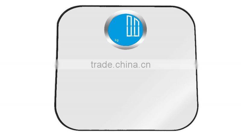 2016 new arrival electronic body weighing scale 180kg round lcd display household scale digital