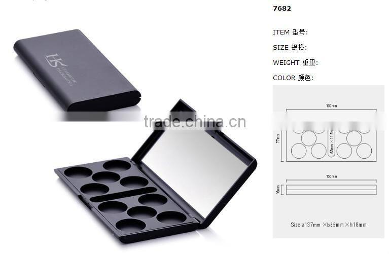 Wholesale Empty 10 Colors Big Eyeshadow Case With Mirror