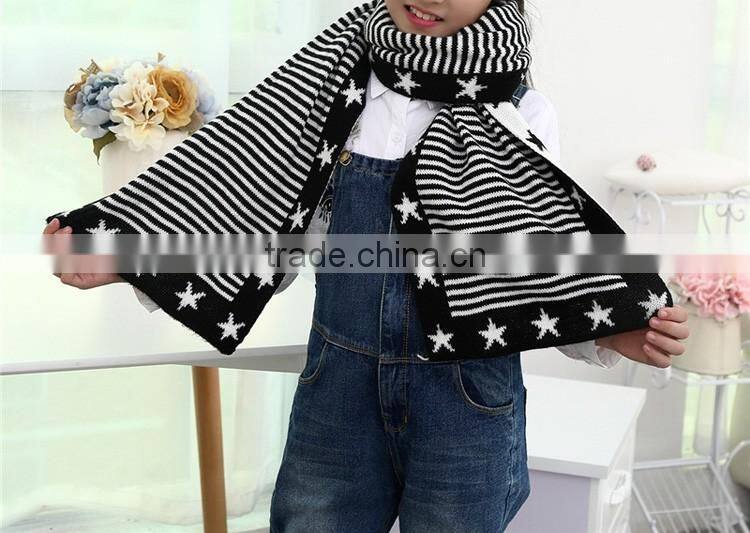 Knitted wool fabric kids scarf wholesale