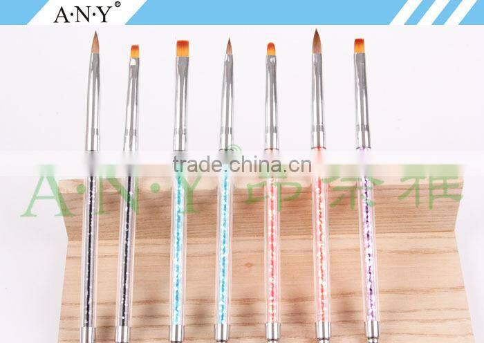 ANY Nail Design Care Acylic Glitter Handle Imported Nylon Hair Oval Gel Nail Brushes