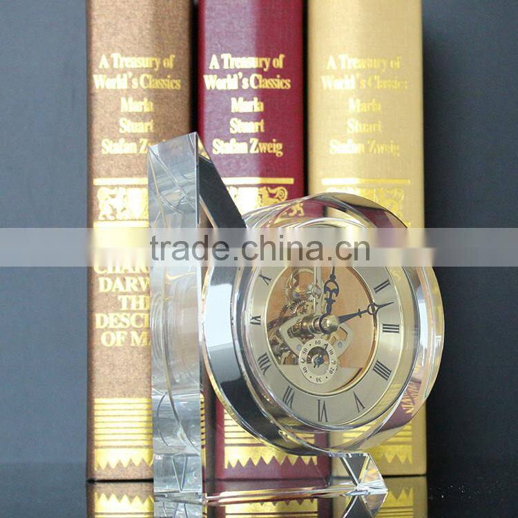 crystal glass time clock parts insert