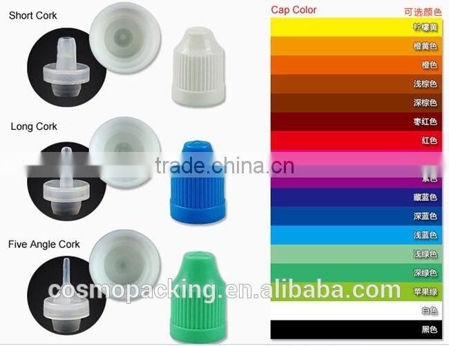 10ml PE plastic e-liquid bottle,e-cig dropper bottle with Childproof cap