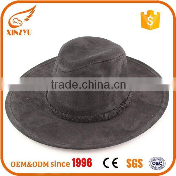 Cheap plain felt cowboy hats wholesale diy felt hats with ribbon & rope
