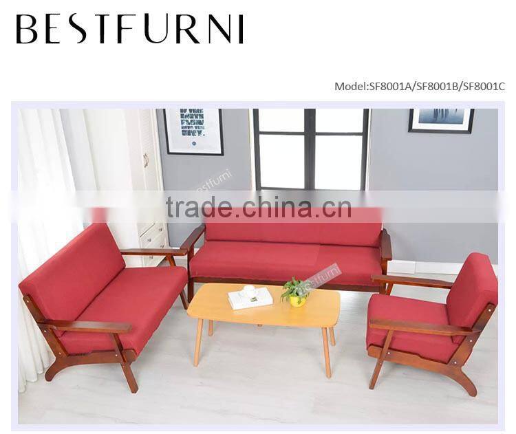 Simple Oak Sofa with Single Double & Three Seats