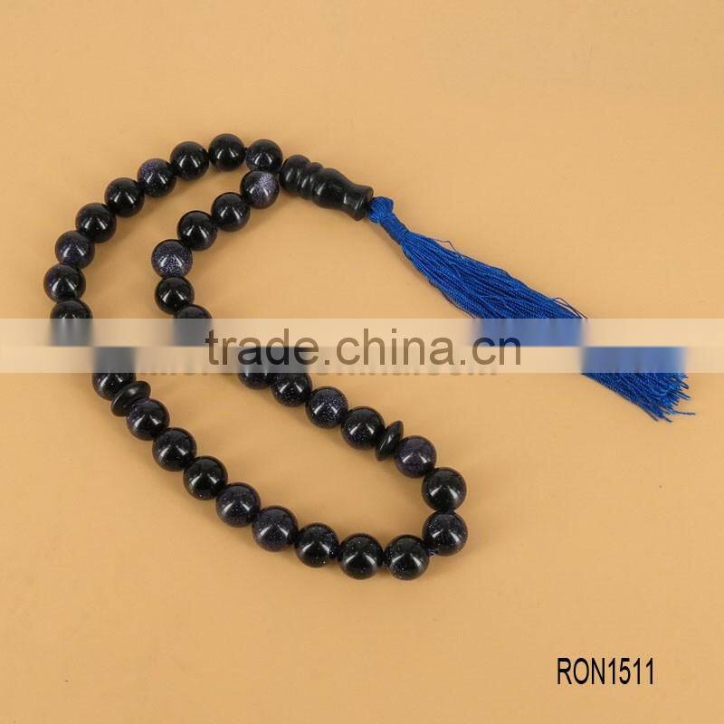 33pcs 8mm Jasper Stone Silver Tassel Prayer Beads Tespih Tesbih Tasbeen Beads