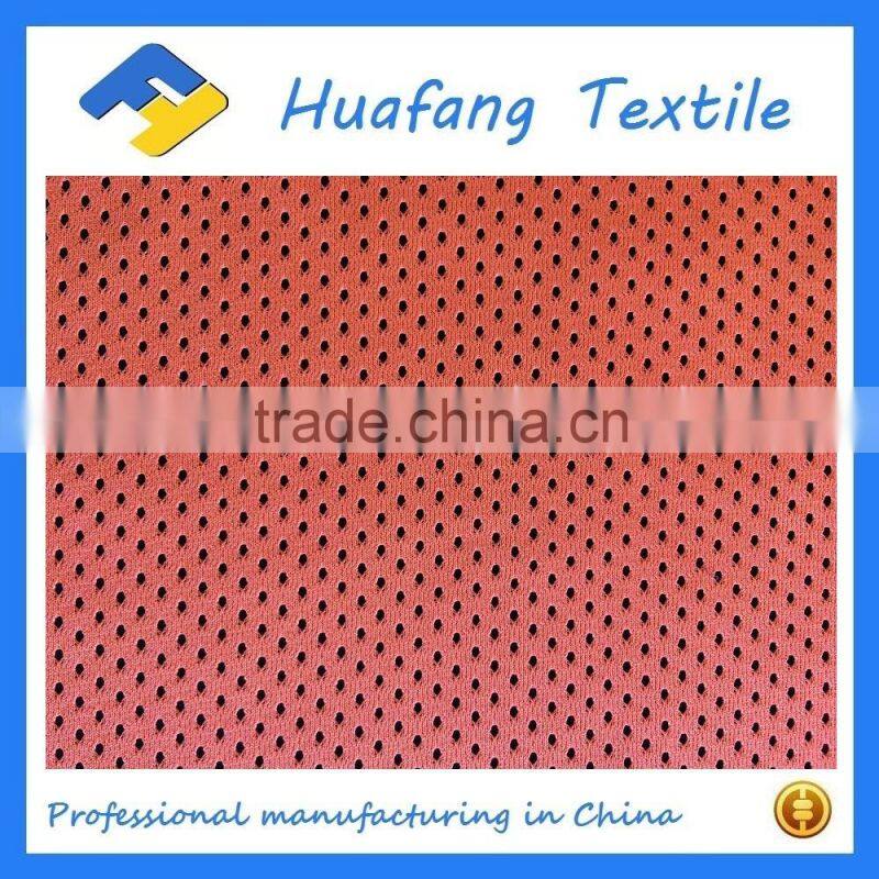 Chinese manufacturer 7*1 100% polyester knitted mesh fabric