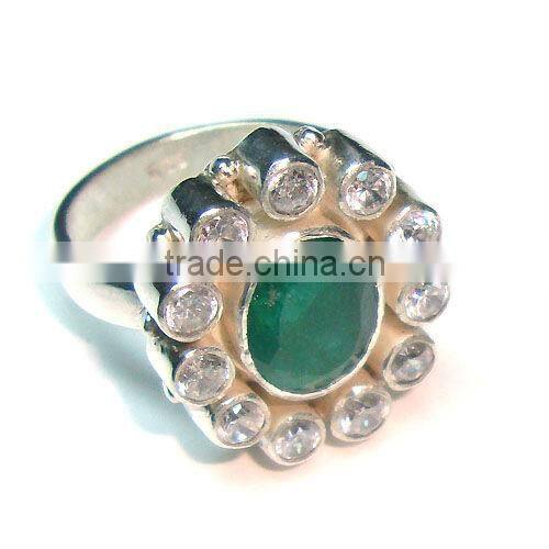 Indian sterling silver semi precious gemstone rings jewellery
