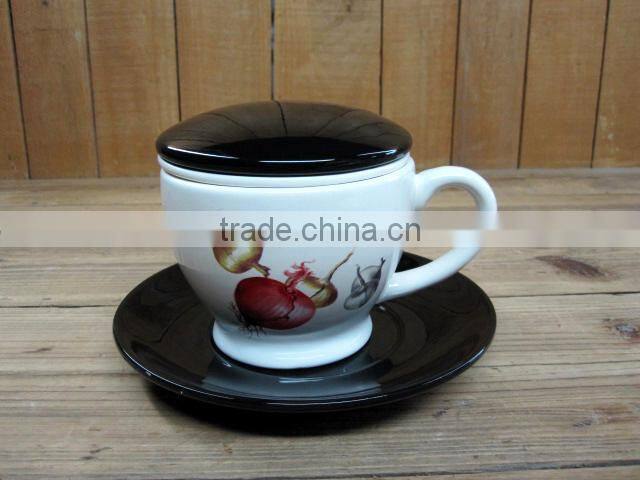 wholesale ceramic tea cups and saucers porcelain plates big tea saucers set