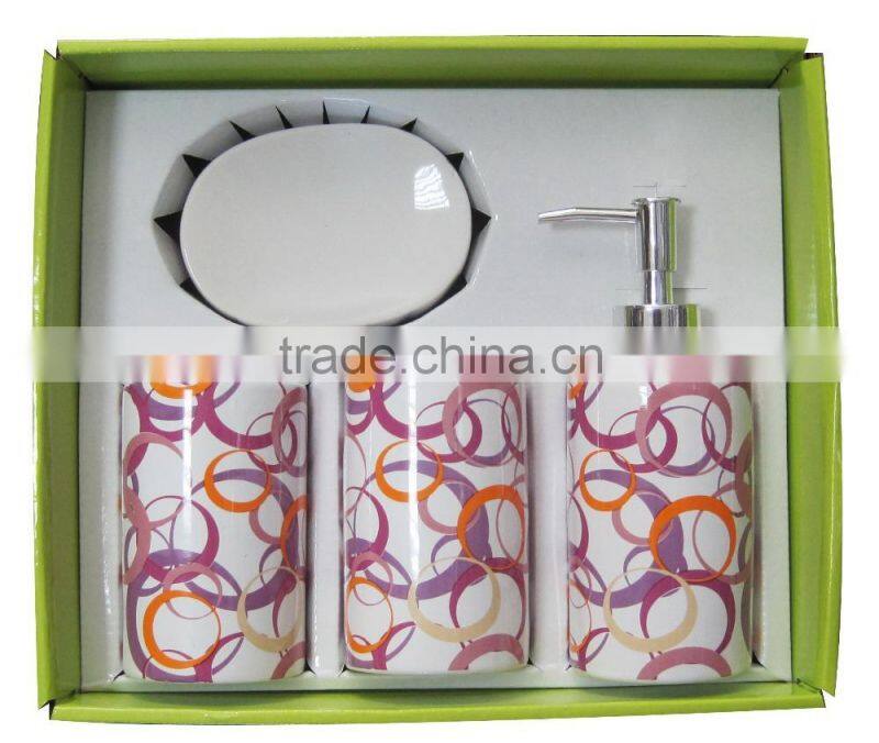 Complete ceramic bathroom set