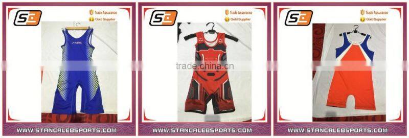 Stan Caleb professional custom sublimated freestyle wrestling singlets