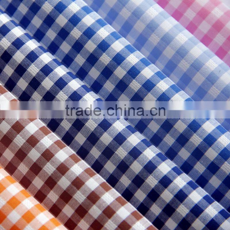 Yarn Dyed 100 Cotton Poplin Plaid Shirt Fabric