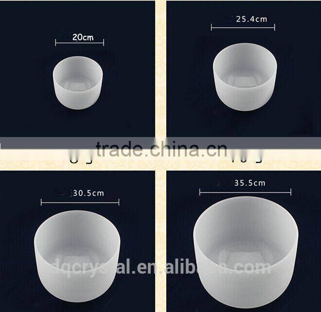 Frosted Chakra Crystal Singing Bowl