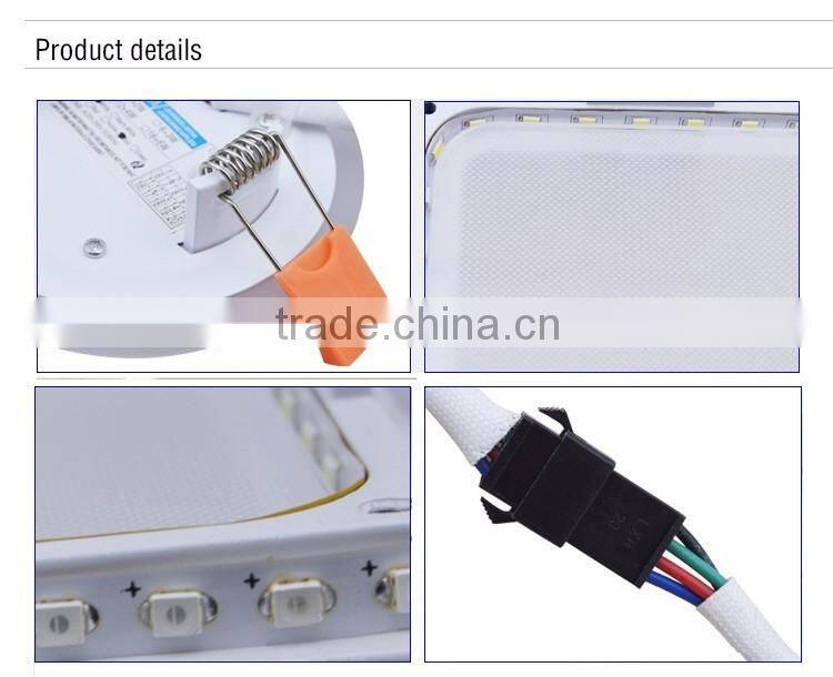 New Design 3 Modes Round Square recessed led Panel Down Light 16W