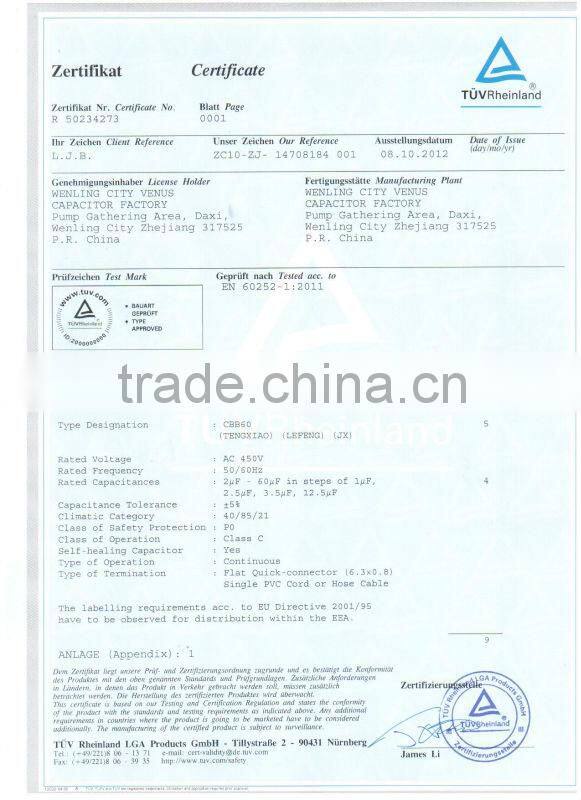 white plastic &auminum shell cbb60 cbb61 cbb65 cd60 series capacitor 5uf-100uf 250vac-450vac