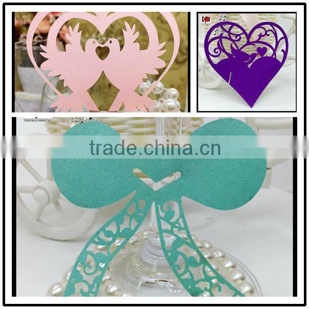 Wedding table decoration peacock place card