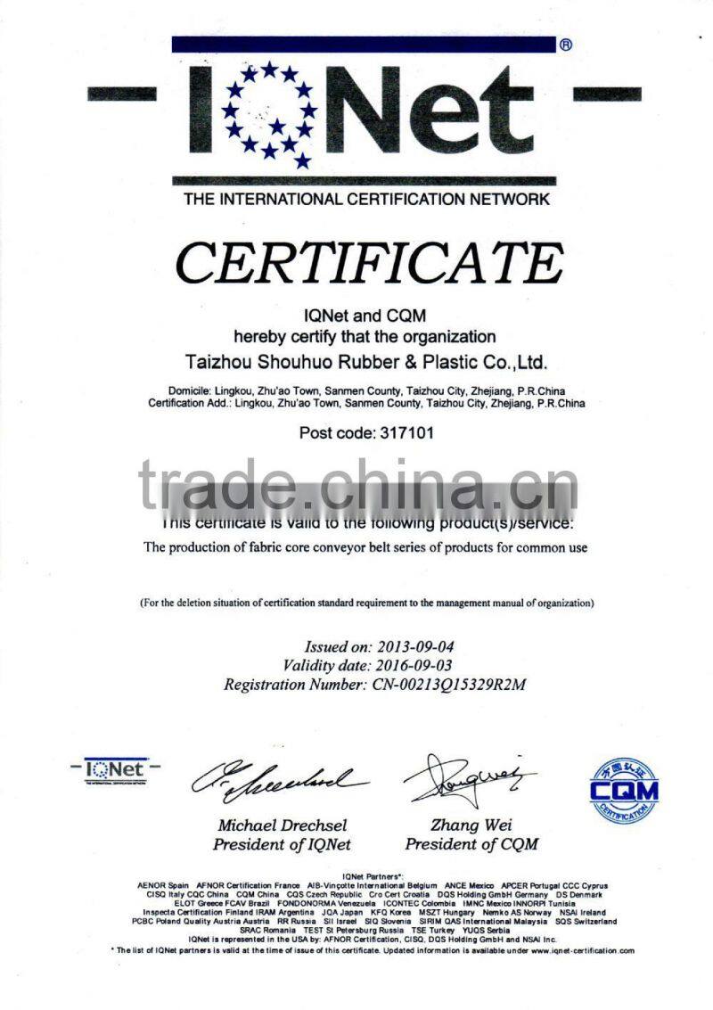 cleat hight 15mm EP fabric chevron conveyor belt