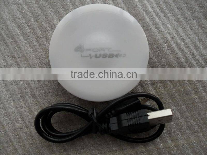 Hot sell High Speed 4 Ports USB 2.0 Hub Portable Circular USB HUB