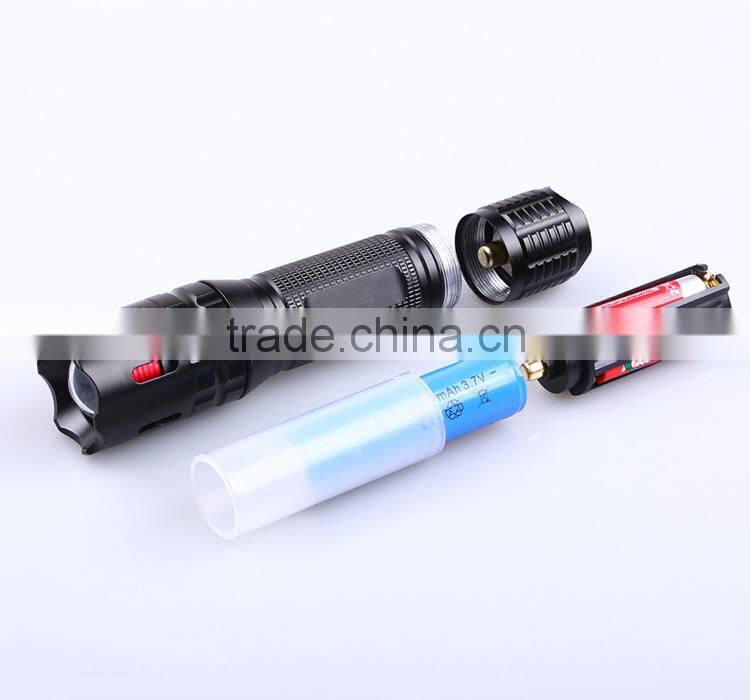 Hiph Power Zoom Aluminum Flashlight , XP-E R2 LED Torch