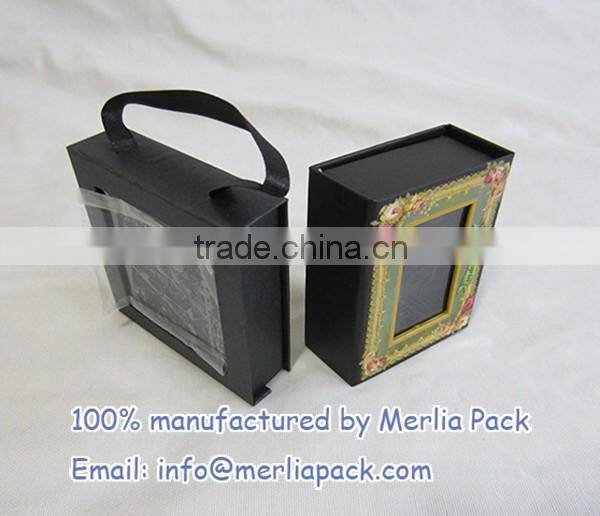 Fashion Jewelry Paper Boxes Earring Ring Pendant Clear Window Boxes Custom In China