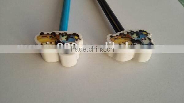 promotional custom HB pencil with car shaped eraser