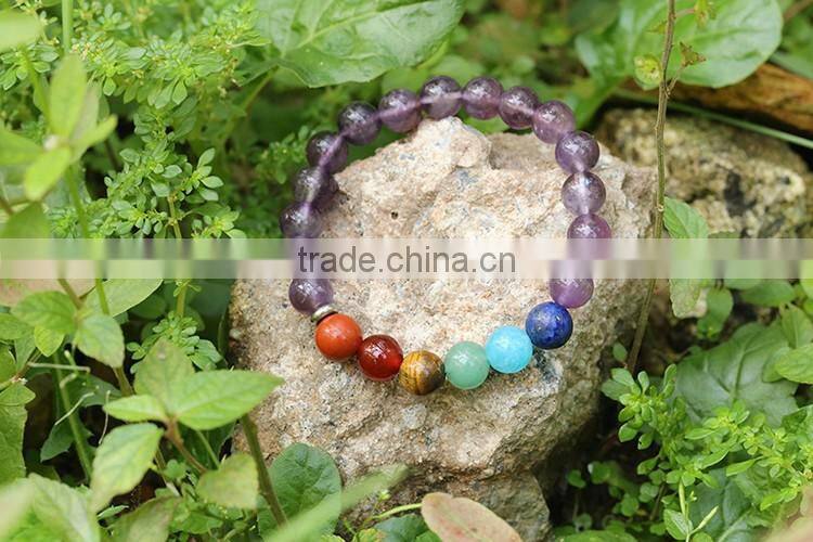 hot sale stone jewerly bracelet amethyst beads bracelet