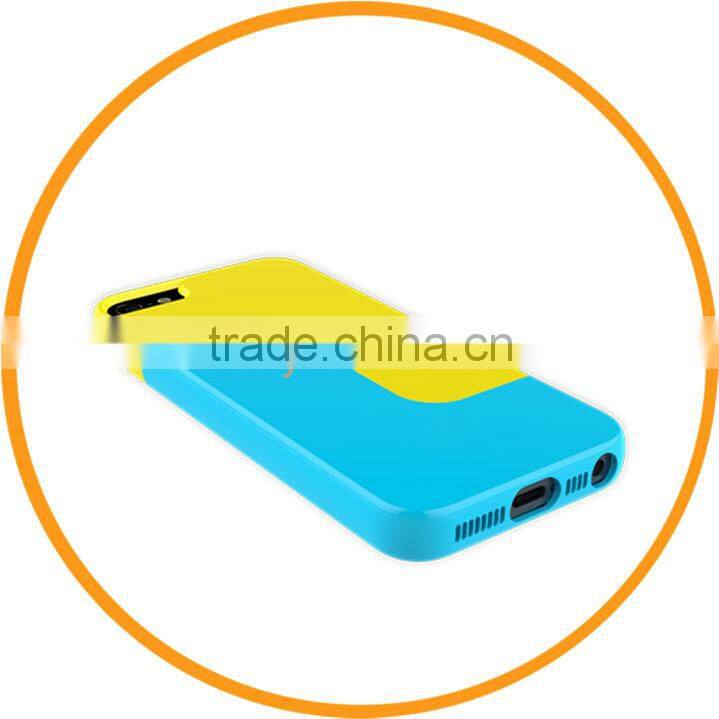New Fashion Vivid Choice Colorful Design Hard Case for iPhone5 5 Back Cover Yellow+Blue from Dailyetech