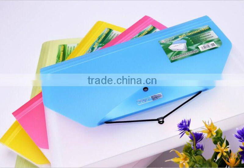 A4/FC Plastic product expanding wallet, pp file folder with 13pockets,high quality office statonery