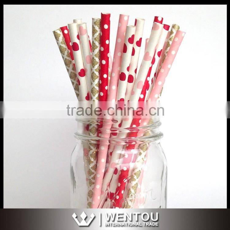 Christmas Tabletop Red Polkadot Straws