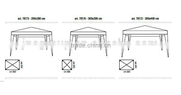 Portable outdoor gazebo for garden shading