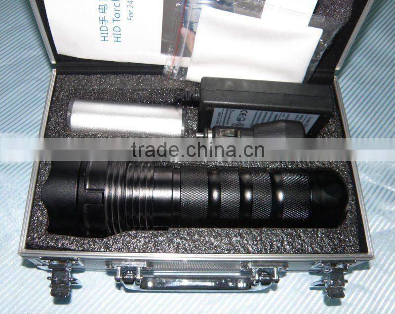 24W Rechargeable HID Torch Light Flashlight