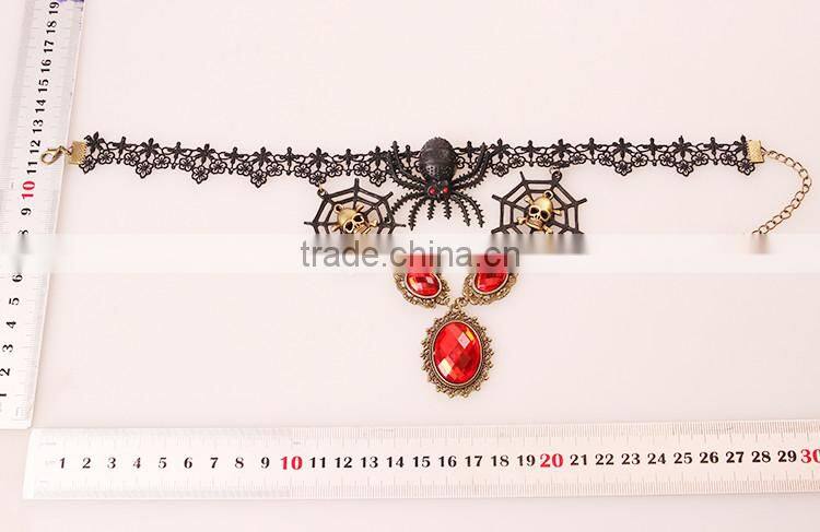 MYLOVE Fashion fantastic halloween chain necklace with web and spider MLY262