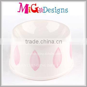 Handpainted Ceramic Round Personalized Pet Bowls