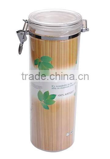 Tall Clear Plastic Preserving Jar With Wire Clamp Closure