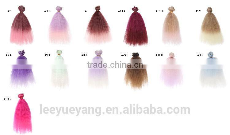 Purple Ombre 2 Colors Hair Weaving Bundles for DIY Doll Wig