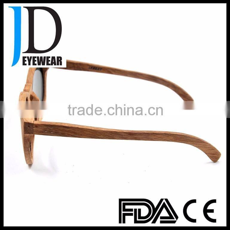 Hot Sell Natural Rose Wood sunglasses with metal hinges Wooden Sunglasses2016