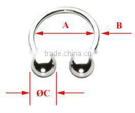 316L Surgical Steel Circular Barbells CBR Horseshoe ring