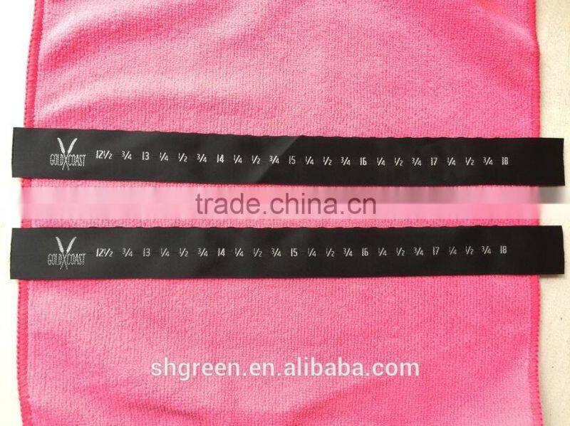custom brand logo bow tie neck ribbon,adjustable bow tie ribbon with size number(12 1/2-18)