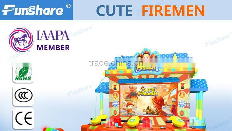 Funshare Newest game machine Cute Fireman shooting water shooting arcade game machine for children