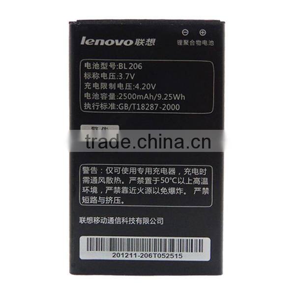 Mobile Phone Battery Original Quality 2500mAh BL206 AKKU For Lenovo A600E A630 A630E Battery Factory OEM