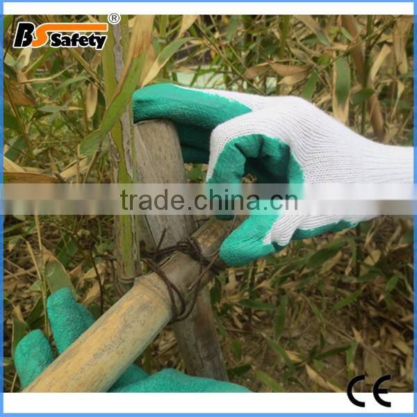 BSSAFETY Crinkle latex worker use safety gloves