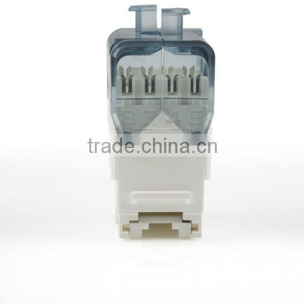 Network Solution Cat 6 UL 180Degree UTP RJ45 Connector Modular Keystone Jack