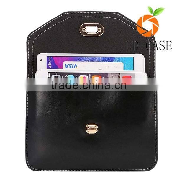 Leather cell phone neck pouch, small cross body pouch leather cell phone shoulder small bag