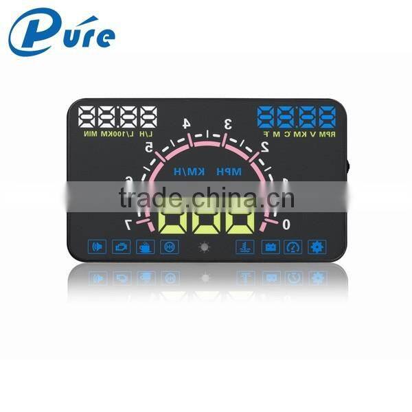 OBD2 and EUOBD HUD E350 Car Head Up Display Multi-function Car HUD with Multi-color Screen Design