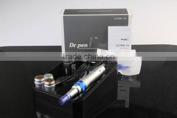 2016 New Korea derma pen rechargeable Dr.pen ULTIMA A6 Wireless Derma Pen with 2 battery