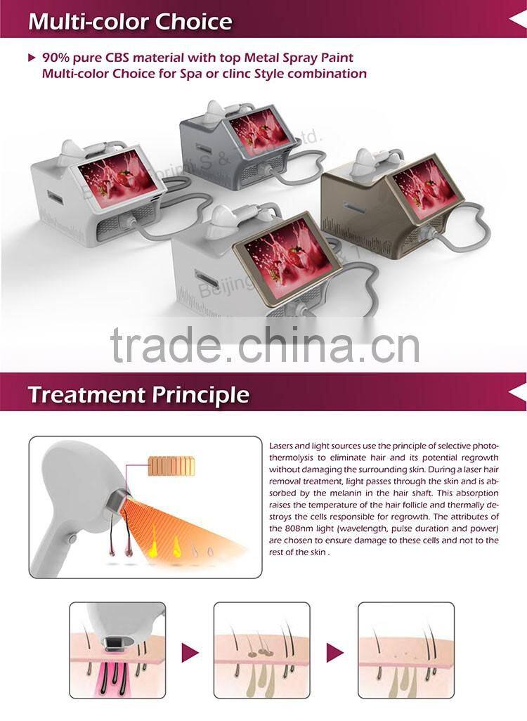 high power unhairing 808nm professional laser diode for whole body depilation