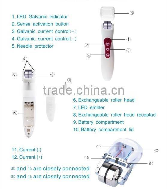 New design BIO and Photon Dermaroller/skin roller Treatment Homecare System SRS-540