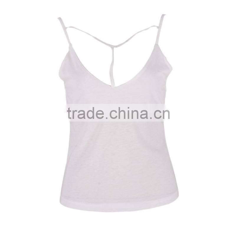 Bonvatt Women Clothes Tops Sexy Bandage Backless Cami Tops Sexy Tight-fitting V-neck Sleeveless Tanks Crop Top New Arrival