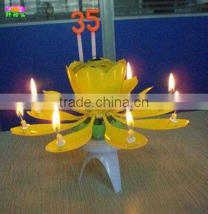 flowering musical birthday candle