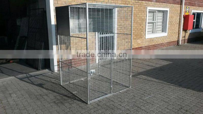 Walk in parrot enclousure cage yard extending from conservatory cat aviary welded run cage