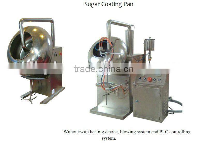 Fully stainless steel wide output range chocolate coating machine